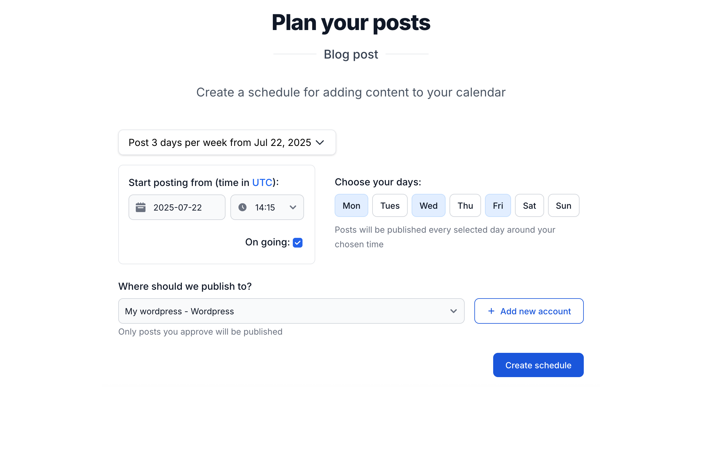 A strategic content plan, not a random list